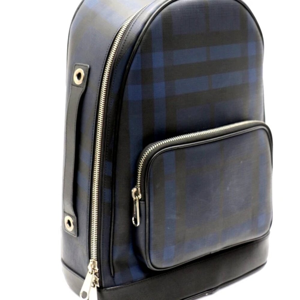 Burberry London Check Logo Rocco Backpack - Navy